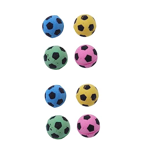 POPETPOP Katze Ball 24 STK Schwamm Fußball Spielzeugbälle Für Katzen Spielzeug Für Haustiere Fußballspielzeug Beissen Katzenspielzeug Schaumstoffball von POPETPOP