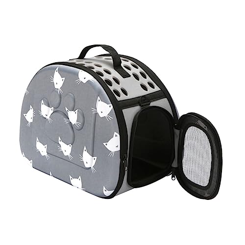 POPETPOP Haustiertasche Katze Tragetuch Für Kätzchen Gepäck Tragetasche Für Kleintiere Tragetasche Für Haustiere Badetasche Rolling Cat Carrier Beutel Taschen Tragen Grey Eva von POPETPOP