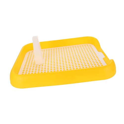 POPETPOP Haustiertoilette Hund Pinkel Tablett Halter Für Hundeunterlagen Töpfchentrainingsspray Für Hunde Grasmatte Für Hundetöpfchen Töpfchen Hunde-Pads Abs Tücher Bad Pp Yellow von POPETPOP