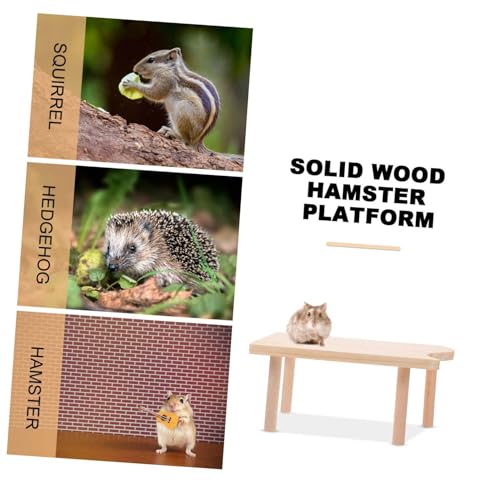 POPETPOP 2st Plattform Für Hamster Sittich Grind Stick Ständer Aus Papageienholz Chinchilla-plattform Rennmaus Kletterplattform Rennmaus Spielplatz Sepak Takraw Hölzern Kleine Tiere von POPETPOP