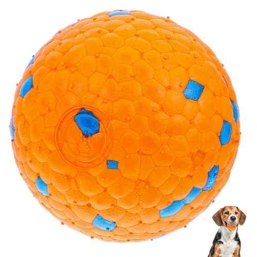 POPETPOP Hund Kaut Spielzeugball Hundebälle Für Aggressive Kauer Hundekauer Hunde Apportierball Pet-Ball- Hundeball Für Aggressive Kauer Hund Quietscht Bälle Für Hunde Werfer Gummi von POPETPOP