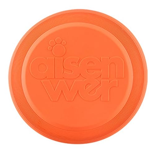 POPETPOP Hunde- Welpe Haustier Hund Fliegende Interactive Dog Toys Dog chew Toy hundefrisbee dogfrisbee Hundescheibenspielzeug tragbare Wurfscheibe TPU Orange von POPETPOP