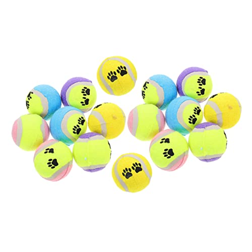 POPETPOP 16st Zahnreinigungsspielzeug Für Hunde Hund, Bälle Spielt Tennis-Fetch-Ball-hundespielzeug Interaktives Hundespielzeug Bälle Für Haustierhunde Mittlerer Hund Kauen Gummi 7c von POPETPOP