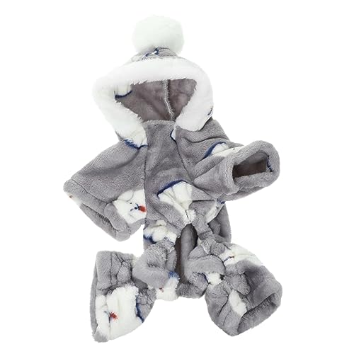 POPETPOP Hundebett Autositz Für Hunde Winterjacke Für Welpen Warmhaltende Hundekleidung Hundeshampoo Heiser Haustier Kühldecke Für Hunde Winterkleidung Für Haustiere Baumwolle Grey von POPETPOP