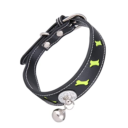 POPETPOP 1stk Katzenhalsband Aus Leder Hundehalstücher Welpen-id-Halsband Welpe Halskette Halsband Hund Glocke Halsband Kleines Welpenhalsband Halstuch Für Haustiere Schal Hündchen von POPETPOP