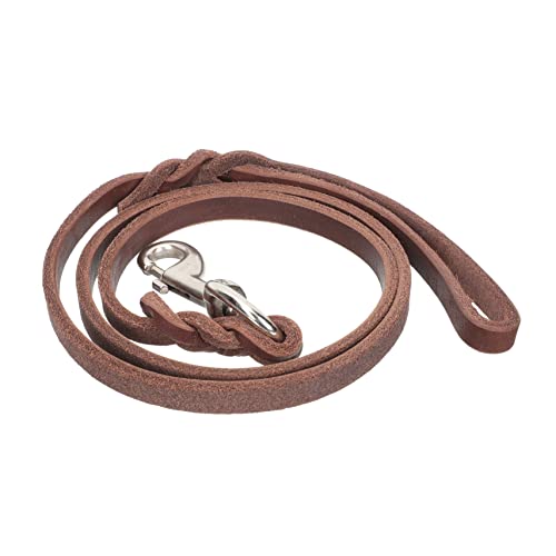 POPETPOP Hundeleine hundegurt hundelaufband Dog Lead hundetraining Dog Accessories Bungee Hundeschlinge Kauer Haken Welpenleine mit Schnallendesign Haustier-Traktionsseil Rindsleder Brown von POPETPOP