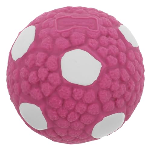 POPETPOP Hundespielzeugball Backenzahnspielzeug Für Hunde Bissfester Welpenball Beißspielzeug Für Kauhartes Interaktives Kauspielzeug Für Hunde Spielzeuge Klangkugel Haustier Gummi Violett von POPETPOP