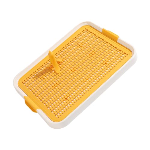 POPETPOP Hundetoilette pet Supplies Dog Poop Bag Holder Dog Toilet hundebeet Haustierhygiene Hundebedarf Hundeunterlagen zum Töpfchen Welpenzubehör verdickte Welpentoilette Yellow von POPETPOP