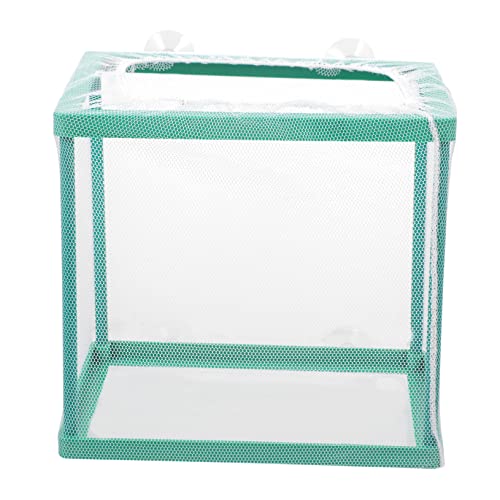 POPETPOP Inkubation sbox Inkubation Netzwerk Mehrere Betta-Aquarien Brutstätte für Artemia Tank Aquarium breeding Box Fish Incubator Fischzuchtbecken Fischbrutkasten Plastik und Stoff Green von POPETPOP