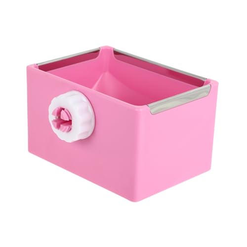 POPETPOP Kaninchenschale pet Supplies wasserschale Katzen Accessoires katzenzubehöhr Futterautomat für Haustiere Futternapf für Haustierkäfige Kaninchen quadratische Schüssel Rosa von POPETPOP