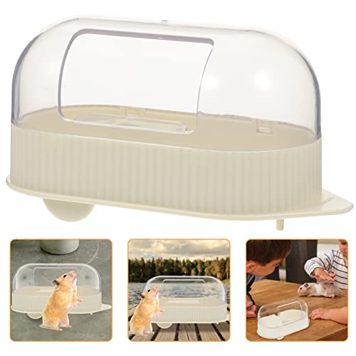 POPETPOP Kasten Hamster Toilette Badezimmer Sandbadbehälter Für Hamster Kleintier Badehaus Sandbadehaus Aus Kunststoff Rennmaus Badezimmer Badewannenbox Für Hamster Empfindlich Geschirr Abs von POPETPOP