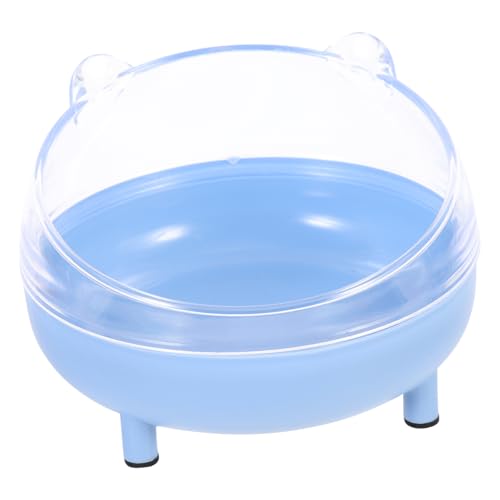 POPETPOP Kasten Hamsterbad Rennmaus-Badeschale Wasserschale Rennmaus Badesand Hamsterzubehör Hamster klo Hamster sandbad badewanne Kleintierbedarf Haushalt Hamster Badezimmer Plastik Blue von POPETPOP