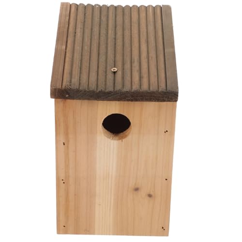 POPETPOP Kasten Meise Vogelhaus Klares Fenster Vogelhäuschen Outdoor- Intelligenter Vogelhäuschen Vogelkäfig Käfige Terrasse Papageienkäfighaus Draußen Coop Kolibri- Nest Hölzern von POPETPOP