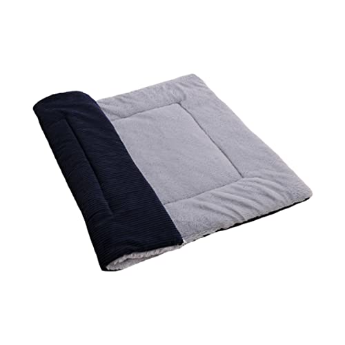 POPETPOP 60x40cm Haustier Isomatte Verdicken Katze Matte Reversible Warme Pads Weiche Boden Matratze Navy Größe S von POPETPOP