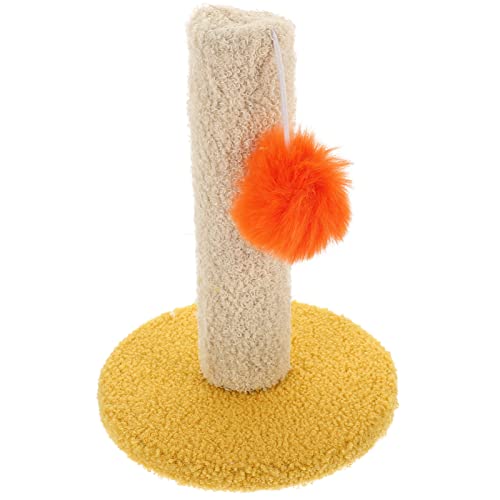 POPETPOP Kitten Spielzeug Kratzbaum Für Katzen Kratzbaum Plüsch Sisal-Kratzstange Mit Hängenden Kugeln Kätzchen Weiche Plüschbasis Stabiles Design Für Katzentoilette Kitten von POPETPOP