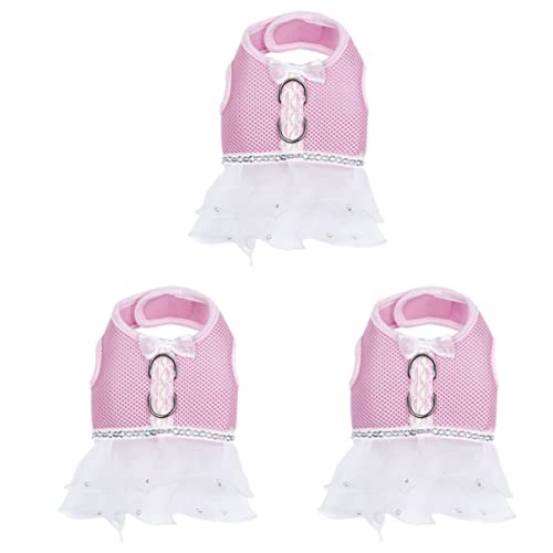 POPETPOP 3st Hemdkleid Welpenkleidung Haustierkleidung Welpen-Outfits Hemdblusenkleider Mantel Kleid Hunderock Welpenrobe Welpengeschirr Haustier Hund Kleid Katze Hund Kätzchen von POPETPOP