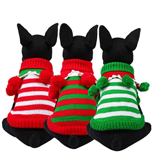 POPETPOP Hundeelfe Kostü Hundemäntel Für Den Winter Süße Hundepullover Strickwaren Für Weihnachtshunde Warme Winterkleidung Für Haustiere Mops Weihnachten Herbst Und Winter Sweatshirt von POPETPOP