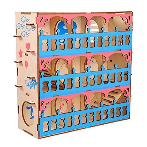 POPETPOP Klettern Spielzeug Holz Labyrinth Tunnel Spielzeug Kleine Haustier Tiere Aktivität Sport Rennmäuse Labyrinth Zwerghamster Spielen Spielzeug Mäuse Lustige Haus Käfig Dekor Klettern Zubehör von POPETPOP