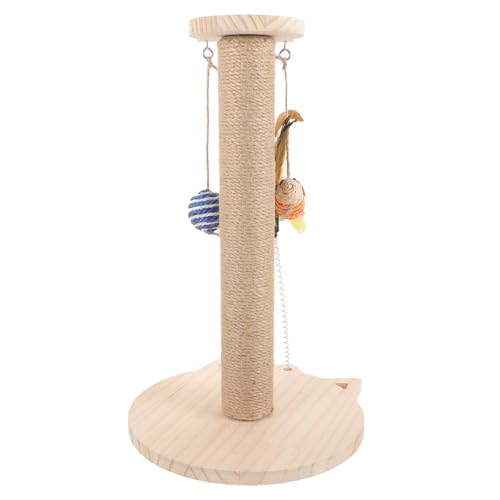 POPETPOP Kratzbaum Für Katzen Aus Sisal Katzen Laufstall Katzengras Für Wohnungskatzen Kätzchen Pole Kratzbaum Aus Sisal Katzenwohnung Für Wohnungskatzen Haustier Massivholz von POPETPOP