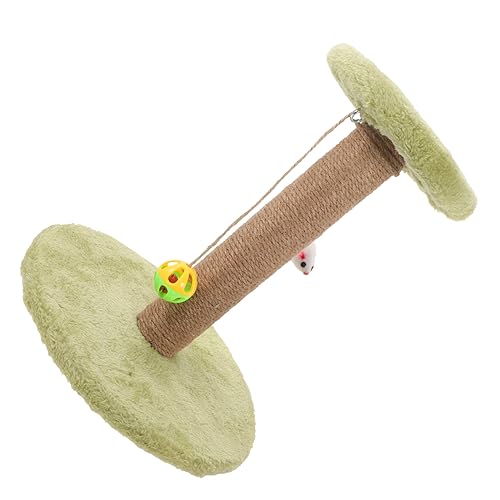 POPETPOP Kratzbaum Für Katzen Aus Sisal Kratzbäume Für Katzen Katzenspiel Katzenpost Vertikaler Kratzbaum Für Katzen Kratzunterlage Für Katzen Süßer Kratzbaum Kratzer Massivholz Light Green von POPETPOP