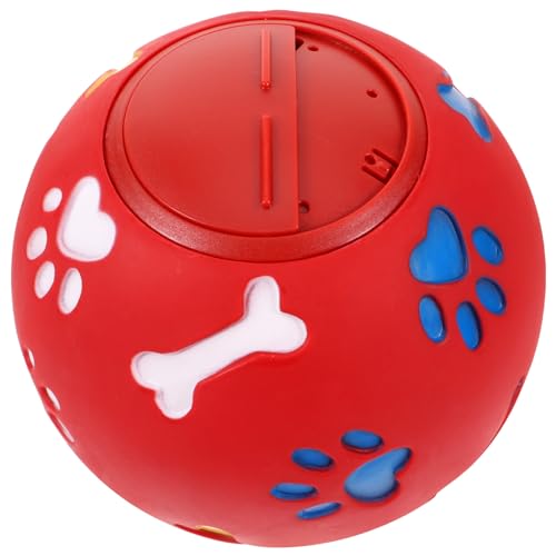 POPETPOP Leckerliball Für Hunde Futterausgabespielzeug Aus Kunststoff Apportierspielzeug Hundeball Lustiges Interaktives Hundespielzeug Kniffliger Leckerbissenball Für Kleine Mittelgroße von POPETPOP