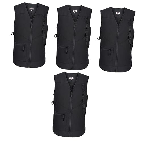 POPETPOP 4 Stück Trainingsweste Für Haustiere Gehorsamsweste Für Hundeführer Anzugjacke Praktische Hundetrainingsweste Tanktops Für Hunde Trainieren Große Tasche Damen Polyester (Windjacke) von POPETPOP