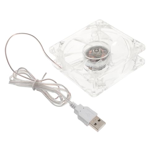 POPETPOP Lüfter Fanbox-Hundeauto Käfig Wurf Hamsterbettwäsche Hundehütten-Fans USB - USB Fans aufladbar für Hamster Kühlwerkzeug für Haustiere Transparent von POPETPOP