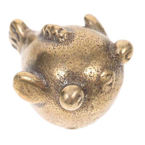 POPETPOP Messingverzierungen Fischfiguren Kleine Fischdekoration Tischplatte Kleiner Fisch Kleine Figuren Gartenskulpturen Messingfiguren Fisch-skulptur Fisch Figur DIY Fischstatue Golden von POPETPOP