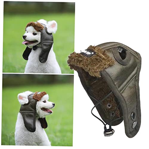 POPETPOP Hundemütze Für Kleine Hunde Welpenmütze Hund Wintermütze Kostüm Für Hundepiloten Hut Für Hunde Mit Ohrlöchern Hunde-Cosplay-kostüm Kleiner Hund Performance-kostüm Muschelschale von POPETPOP