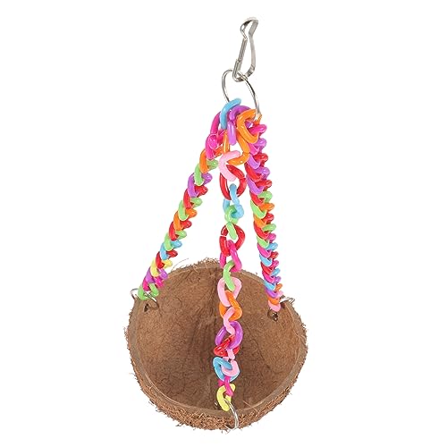 POPETPOP Papagei Vogel Bett Coconut Shell Hängen Nest Schaukel Outdoor Vogel Käfig für Zucht von POPETPOP