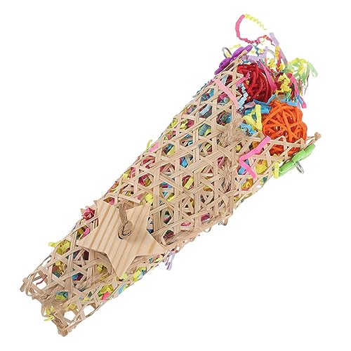 POPETPOP Papagei Kauspielzeug Spielzeug Zum Aufhängen Von Vögeln Kauspielzeug Für Haustiere Lustiges Vogelspielzeug Vogel-luffa-Spielzeug Vogelkäfig Kauen Zubehör Accessoires Aus Acryl von POPETPOP