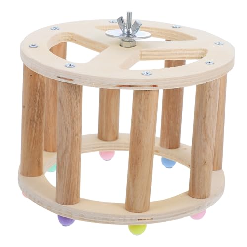 POPETPOP Papageien-laufradspielzeug Papageienständer Vogel-xylophon-Spielzeug Papageienrad Vogel Steht Für Papageien Vogelstangen Für Käfig Riesenradständer Papageienspielzeug Hölzern von POPETPOP