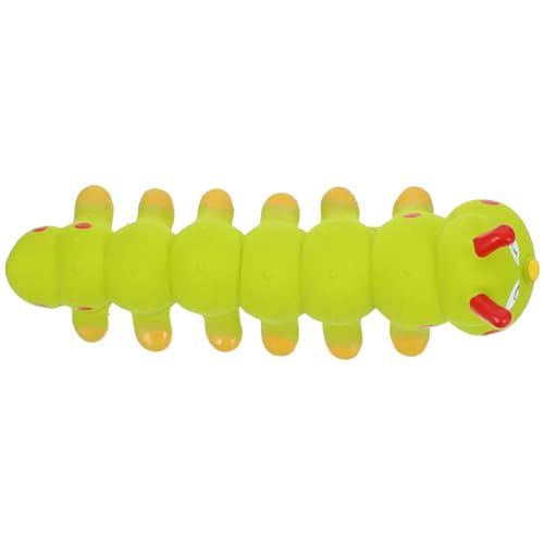 POPETPOP Quietschendes Hundespielzeug Raupe Welpenspielzeug Weiche Gummi-Raupe Latex-Kauspielzeug Haustier-Welpenspielzeug Geschenk von POPETPOP