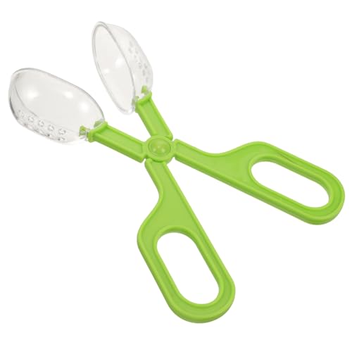 POPETPOP Reptilienclip Bug Scooper Zange Reinigungswerkzeug Greifwerkzeug für Aquarien -Insektenfänger Bug-Catcher-Schaufel Futterschaufel für Reptilien Außenklemme Plastik Light Green von POPETPOP