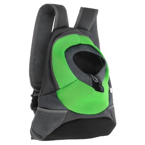 POPETPOP Rucksack Für Haustiere Katzentragerucksack Reisetasche Für Katzen Kleiner Hunderucksack Körperträger Für Hunde Hund Babytrage Transportbox Für Katze Oxford-Stoff Light Green von POPETPOP