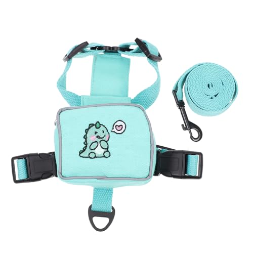 POPETPOP Rucksack für Haustiere pet Backpack hundegurt Rucksackgeschirr für Katzen Rucksack für Katzengeschirr Dackel wanderrucksäcke Heimtierbedarf Katzengeschirr und Leine Polyester Green von POPETPOP