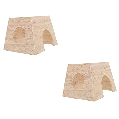 POPETPOP 2St Rutin Hühnerchalet Hühnerversteck aus Holz Hühner-Rosteing-Boxen meerschweinchen käfig Spielset aus Holz Hamsterhaus aus Holz Versteck für Haustiere groß Holzhaus Terrarium von POPETPOP