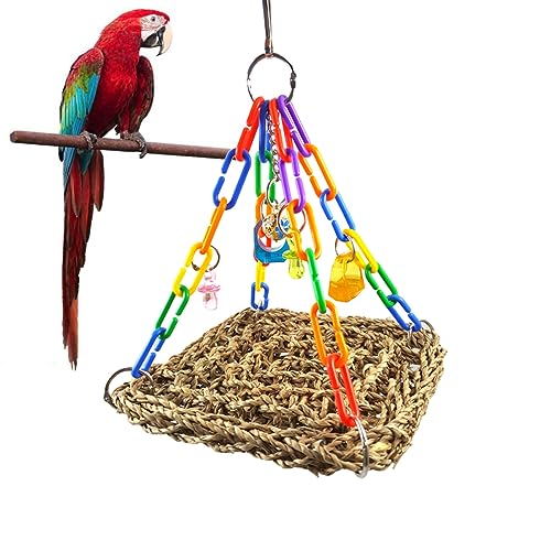 POPETPOP Papagei Schaukel Vogel Spielzeug Stroh Barsch Vogel Kauen Spielzeug Unterhaltsame Design Für Ziervögel POPETPOP Papagei Schaukel Vogel Spielzeug Stroh Barsch Vogel Kauen Spielzeug Unterhaltsame Design Für Ziervögel von POPETPOP