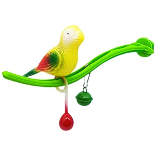 POPETPOP Swing Bird Model Bird Barch Toy Plastic Bird Cage Stand Simulation Fake Birdcage Toy Sittiche Barsch Toy Funny Bird Teasing Toy for Nymphensittiche Kakadu Ara von POPETPOP