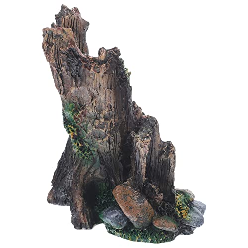 POPETPOP Schreibtischaufsatz Aquarium Dekoration Landschaft Baumstumpf Dekorativer Tank Baum Zarter Künstlicher Baum Desktop Aquarium Baumstumpf Landschaft Baumstumpf von POPETPOP