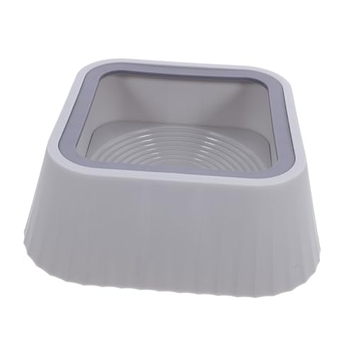 POPETPOP Schwimmender Napf für Haustiere Katzen wasserspender Katzen trinkbrunnen hundewassernapf Nein Katzennapf Schüssel Spender für Wassernapf für Hunde Hundenapf Dark Grey von POPETPOP