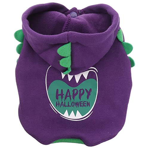 POPETPOP 3 STK Halloween-haustierkleidung Halloween-Hund-Hoodie Pullover Für Kleine Hunde Halloween-hundekleidung Mit Hoodie Hunde-Halloween-Pullover Violett Winter Hundebedarf Polyester von POPETPOP