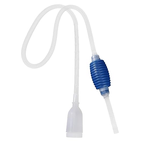 POPETPOP Siphon-Vakuumwasserpumpe Reinigungswerkzeuge für Aquarien Mini Aquarienkiesreiniger Schläuche Anlage LED tragbar Aquarium Cleaner Fish Tank Cleaner Aquarienfilter Wasserfilter Weiß von POPETPOP