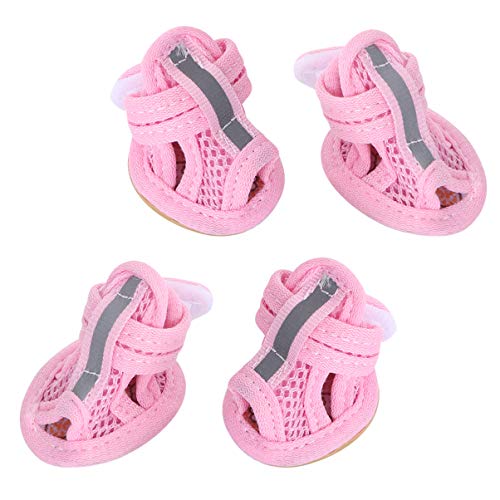 POPETPOP Sommersandalen Pfotenschutz Hund Atmungsaktiv Sommerhundschuhe für Hunde- 4Pcs Hundesandalen Atmungsaktive Netzhundstiefel Anti- - Turnschuhe für Sommer Sommerschuhe von POPETPOP