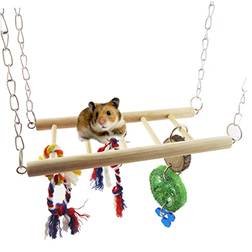 POPETPOP Hamster-papagei-schaukelbrücken-Leiter-Spielzeug-Set Holzklettergerüst Für Kleintiere Gleichgewichtsfähigkeiten POPETPOP Hamster-papagei-schaukelbrücken-Leiter-Spielzeug-Set Holzklettergerüst Für Kleintiere Gleichgewichtsfähigkeiten von POPETPOP