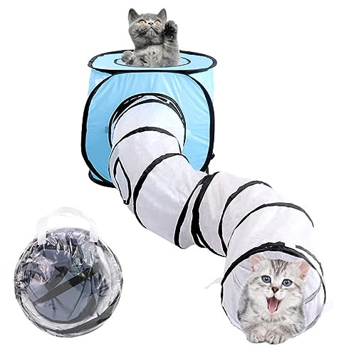 POPETPOP Spielzeug Katzentunnel Tunnelspielzeug Für Katzen Spielzeug Für Haustiere Katzenspielzeug Pet-Tube-Spielzeug Zelt Faltbar von POPETPOP