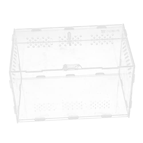 POPETPOP Reptichip Terrarium Box Behälter Lebensraum Schildkröte Abnehmbares Transportzubehör Gecko Transparent Reptilienzucht Bärtig Zum Ausbrüten Tragbar Multifunktions Wirbellose von POPETPOP