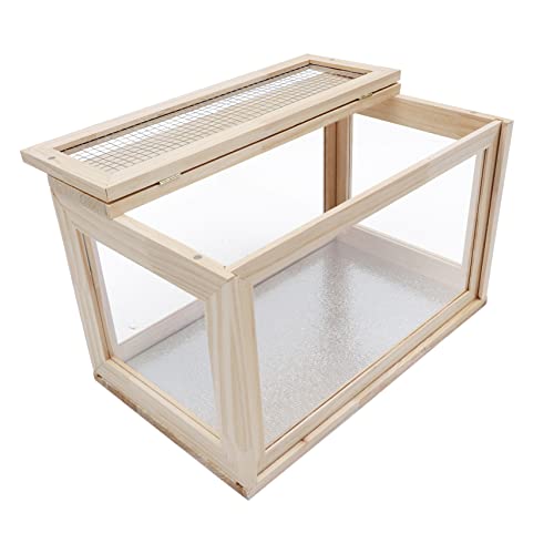 POPETPOP Terrarium hamsterbett Hamster Hamster Shelter Hamster Tunnel transparent Hamster cage für Haustierratten Hamster-Bungalow Hamsterhaus Heimdekoration hölzern Brown von POPETPOP