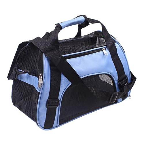 POPETPOP Transportbox für Hunde Rucksackträger für kleine Hunde Hundetasche große Transportbox für Haustiere Haustiertasche pet Backpack Haustierträger Hund Tragetasche Blue von POPETPOP