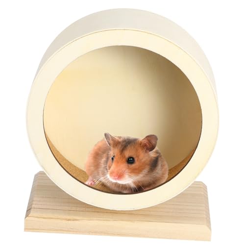 POPETPOP Übungsrad Hamsterkäfige Hund Übungsspielzeug Zwerghamsterrad Untertasse Rassen Multi Laufrad für Hamster Laufrad für Haustiere Scheibe Laufen Lassen Nicht laufende Scheibe Hölzern von POPETPOP